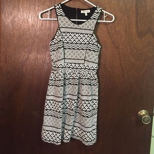 Monteau Black and White Print Dress