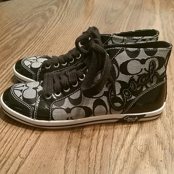 Black Coach Hightop Shoes