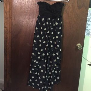 High-low Black Daisy Dress