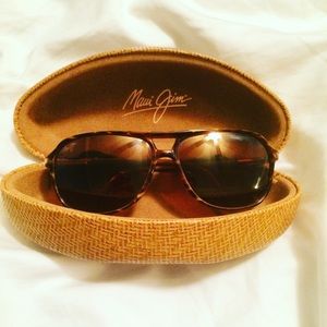 Authentic Maui Jim POLARIZED Aviators tortoise