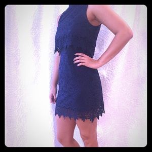 Blue lace dress