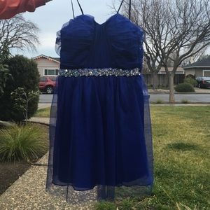 Blue chiffon dress