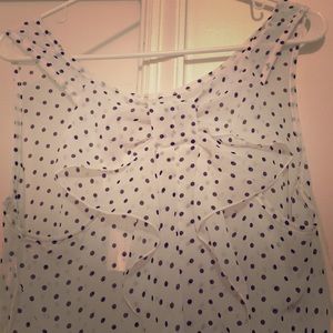 NWT sheer polka dot bow back tank