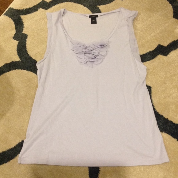 Like new lavender top with detailed neckline