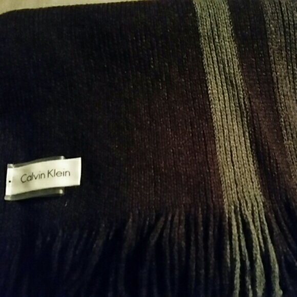 Calvin Klein black and gray male scarf