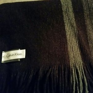 Calvin Klein black and gray male scarf