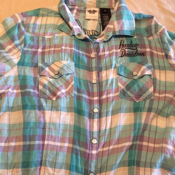 Harley Davidson plaid xl