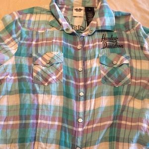 Harley Davidson plaid xl