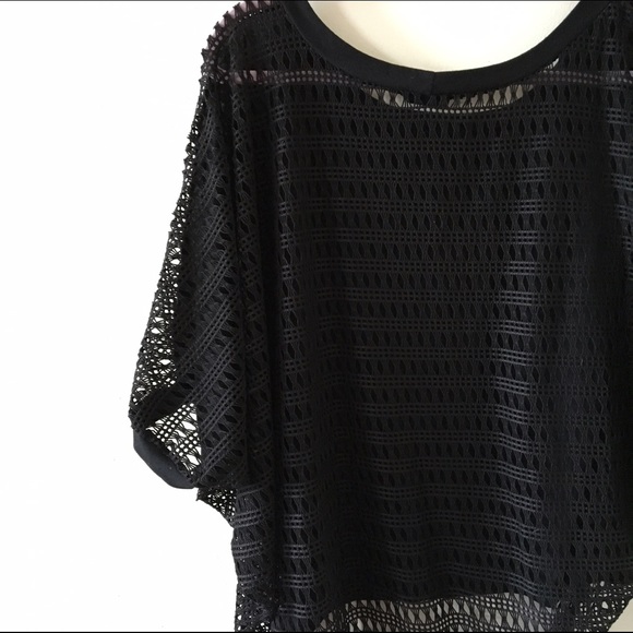 Torrid Open Weave Back Tee Shirt Top