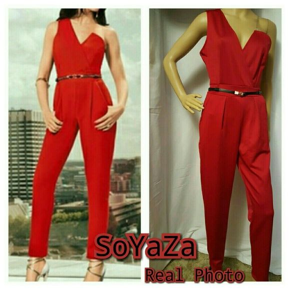 Pants - Sexy fashion red Jumpsuit new size S.