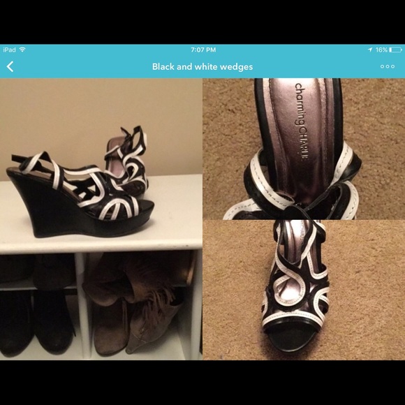 Black and white wedges