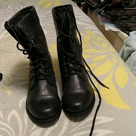 Black moto/combat boots