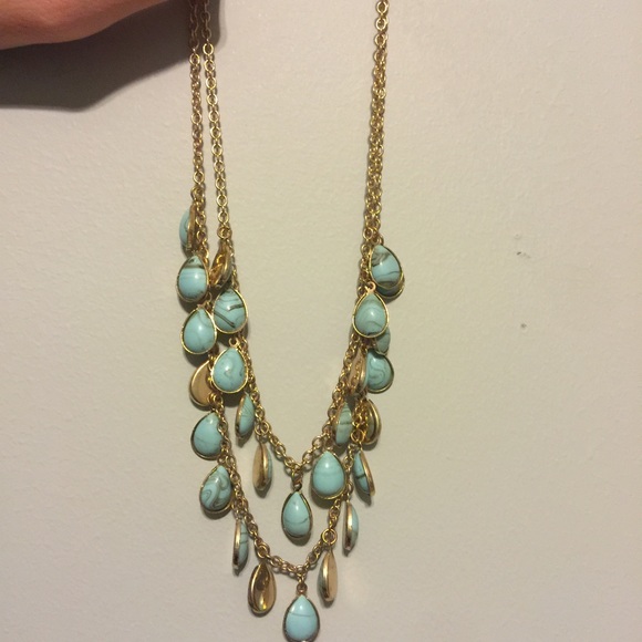 Double layer turquoise necklace!