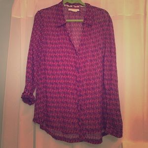 Anthropologie giraffe blouse