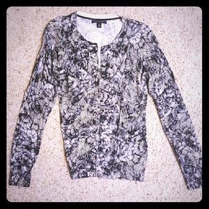 Blue Patterned Banana Republic Cardigan