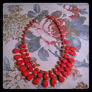 Coral chunky necklace
