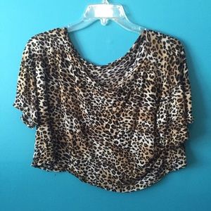 Size large cheetah print crop top