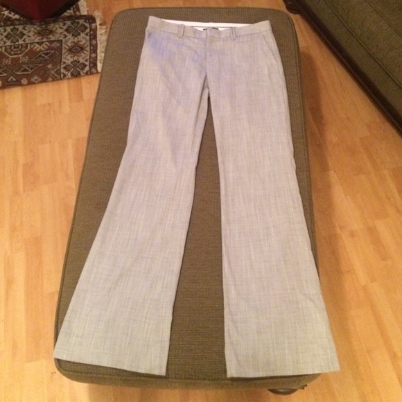 Gap hip slung fit long light grey pants size 6