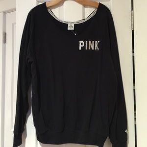 ✨Sold✨NWOT black PINK crew sweatshirt