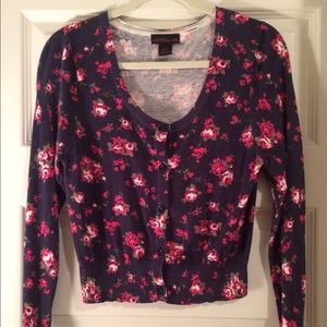 Material Girl L floral button-up cardigan