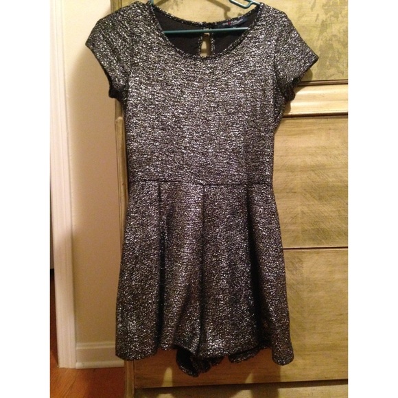 Sparkly Gold and Black Romper