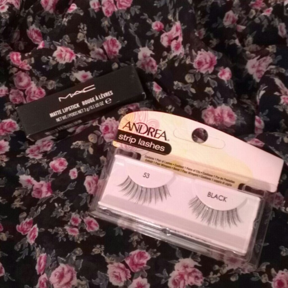 Mac lipstick *Whirl & Drugstore lashes(Never Used)