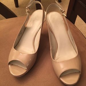 Nine West open sling back pumps