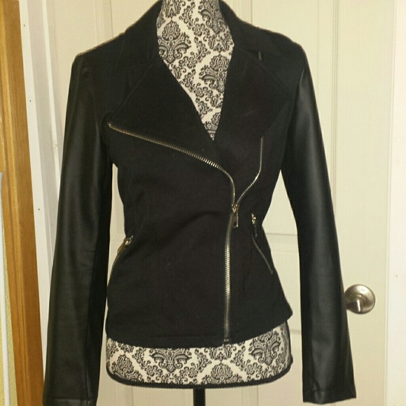 Black leather jacket