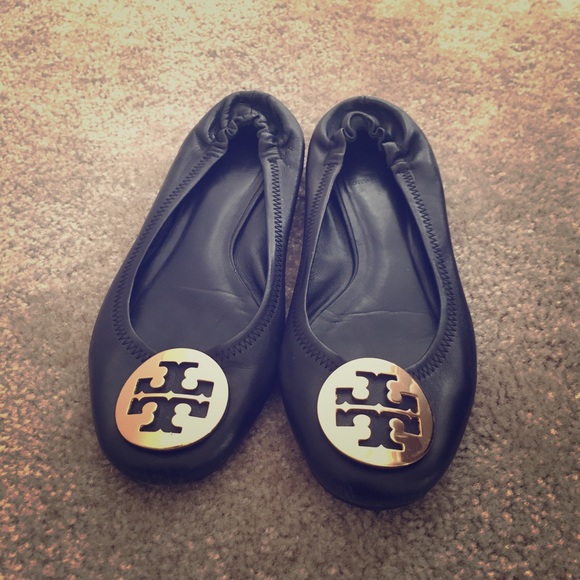 Tory Burch Shoes - Black Tory Burch Reva Ballerina Flats