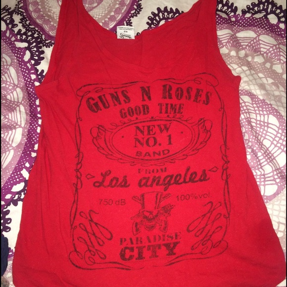 Red guns n roses band tank top! Size small