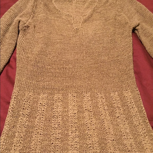 Leather feel sweater