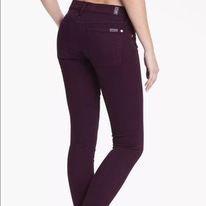 7 For All Mankind Purple Skinny 25