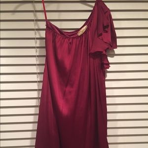 One Shoulder Pink Dress