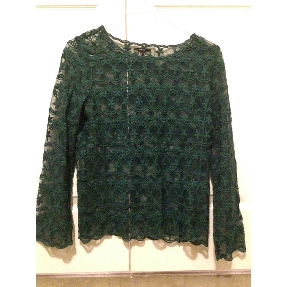 Dark Green Lace Shirt