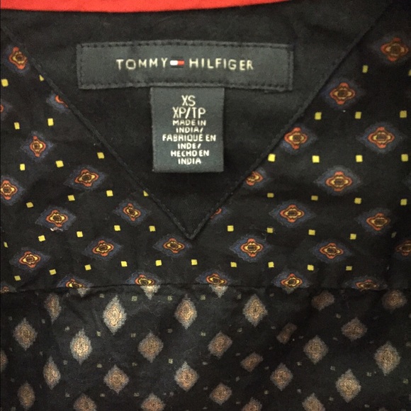 Navy patterned button up - Picture 4 of 4