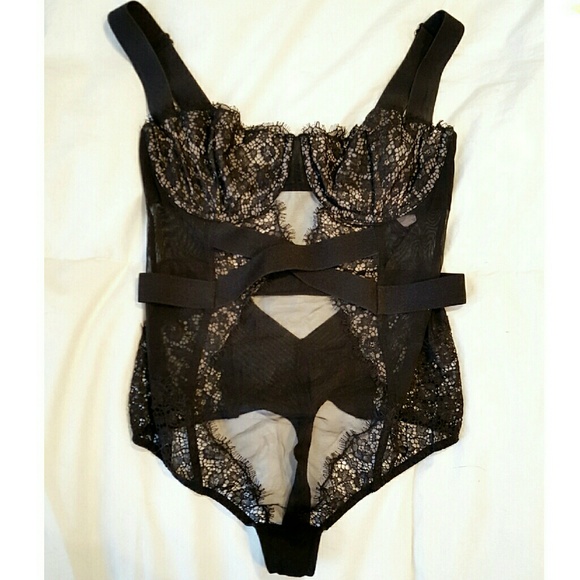 Lacy bandage teddy with underwire, NWT