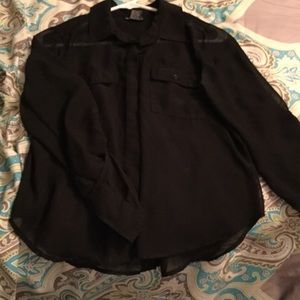 Black button up blouse