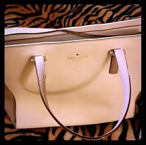 Kate Spade White Gray medium cedar street bag