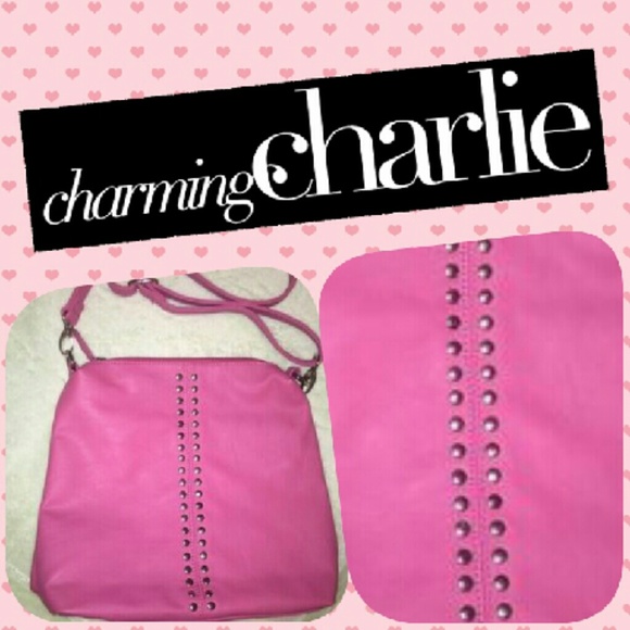 👀❤ Pink  Studded Crossbody