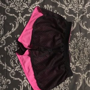 Reversible black and pink dry fit shorts