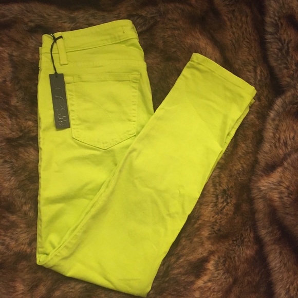 Joe's Jeans, bright neon green -- size 27