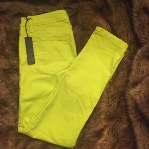 Joe's Jeans, bright neon green -- size 27