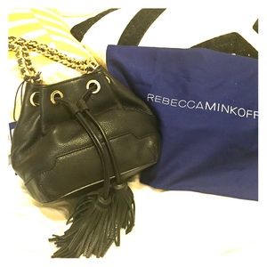 Rebecca Minkoff Black leather bucket bag