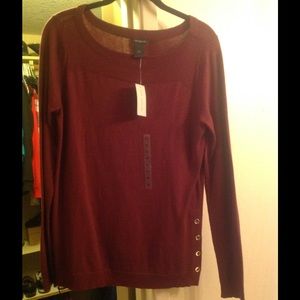 Ann Taylor Maroon Sweater New