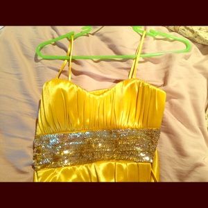 Yellow Sequence Dress
