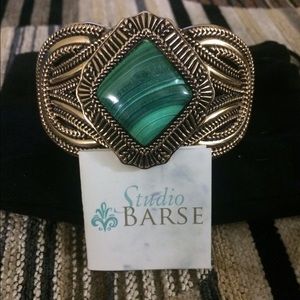 Turquoise studio barse cuff bracelet