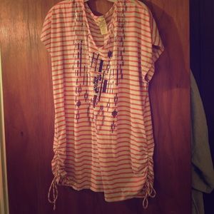 Faded Glory striped shirt with silver detail