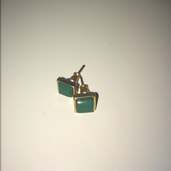 green and gold earrings