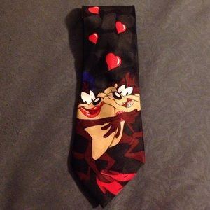 Looney Tunes Taz Valentine's Day men's necktie