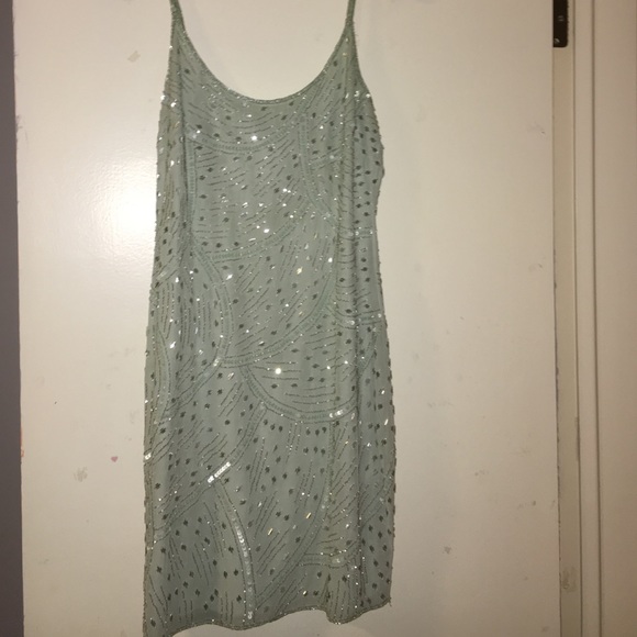 Mint green sequin dress